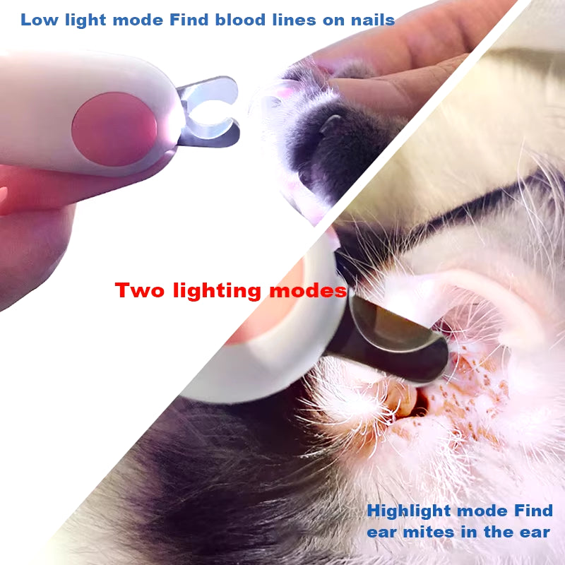 Illuminate Grooming with Our Professional LED Pet Nail Clipper - Perfect for Cats and Small Dogs!