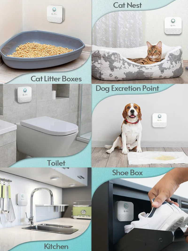 Transform Your Home with Downypaws 4000mAh Smart Cat Odor Purifier - The Ultimate Deodorizer for Litter Boxes and Pet Areas