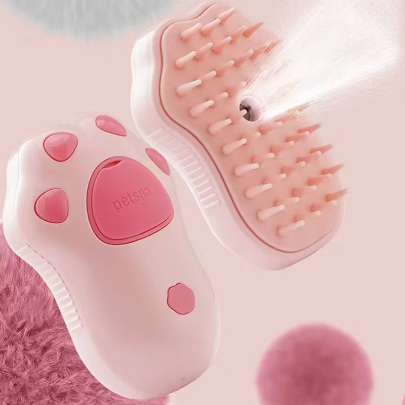 Transform Your Pet's Grooming Routine with the 3-in-1 Electric Cat & Dog Steam Brush - Effortless Hair Removal and Relaxing Massage!