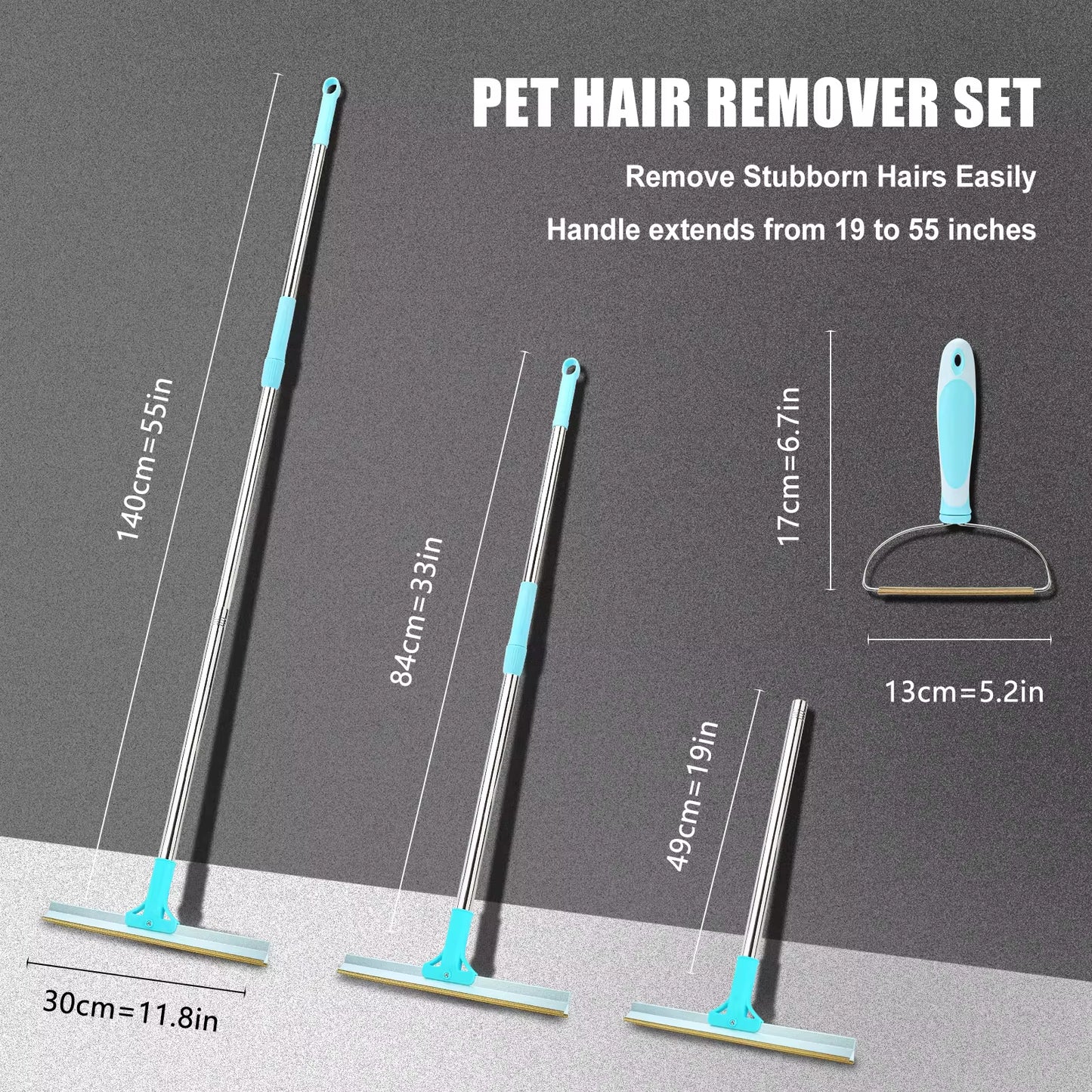 Say goodbye to pet hair! ๐พโจ Grab our adjustable carpet rake set for easy pet hair removal from floors and furniture! ๐๐ถ๐ฑ #PetCare #FurFreeHome