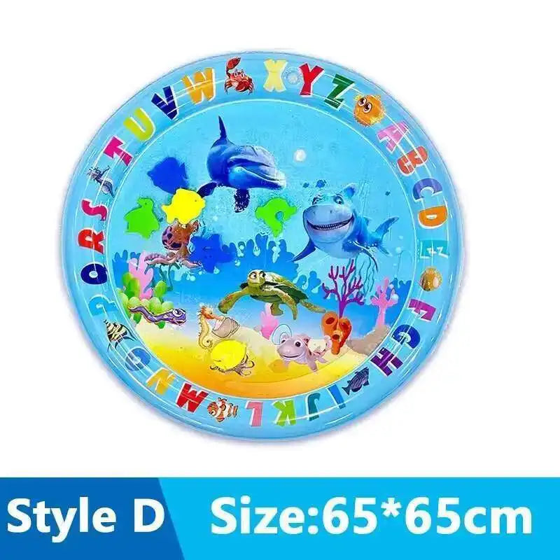 Interactive Cats Sensory Water Play Mat - Fun Inflatable Bed for Playtime with Fish Design