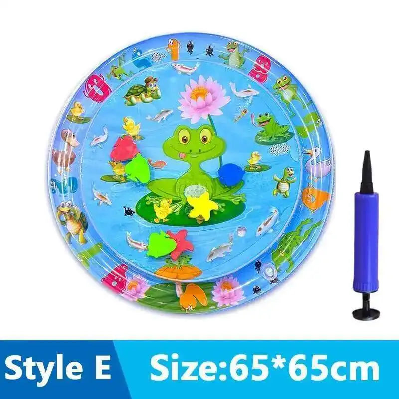 Interactive Cats Sensory Water Play Mat - Fun Inflatable Bed for Playtime with Fish Design