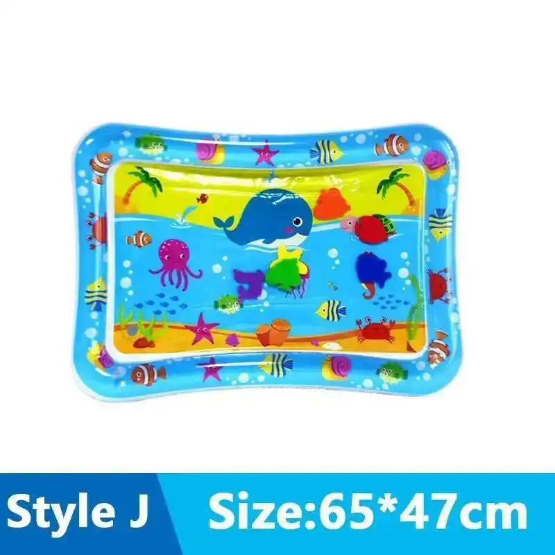 Interactive Cats Sensory Water Play Mat - Fun Inflatable Bed for Playtime with Fish Design