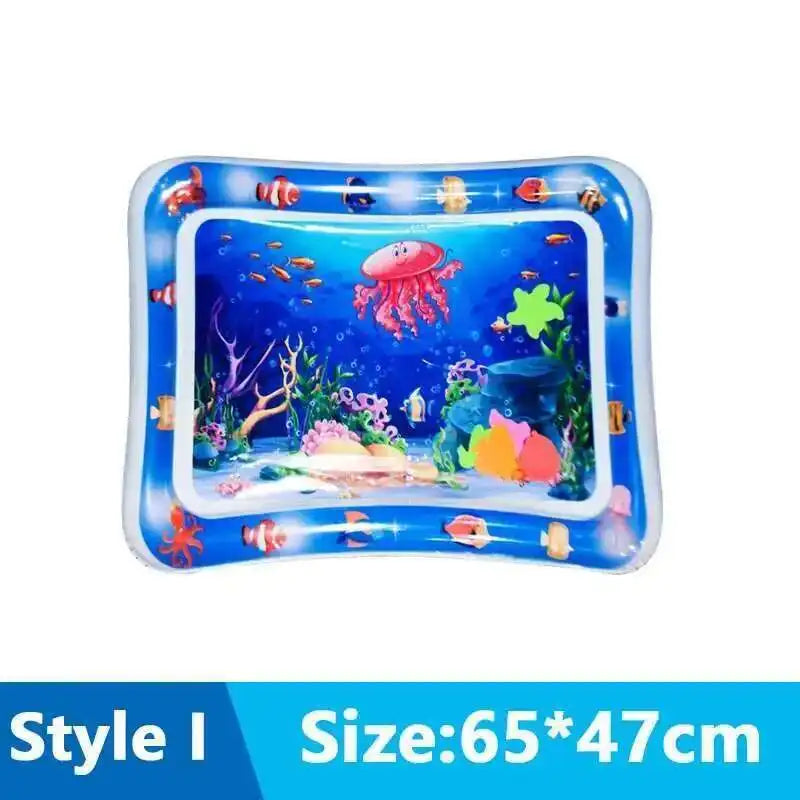 Interactive Cats Sensory Water Play Mat - Fun Inflatable Bed for Playtime with Fish Design