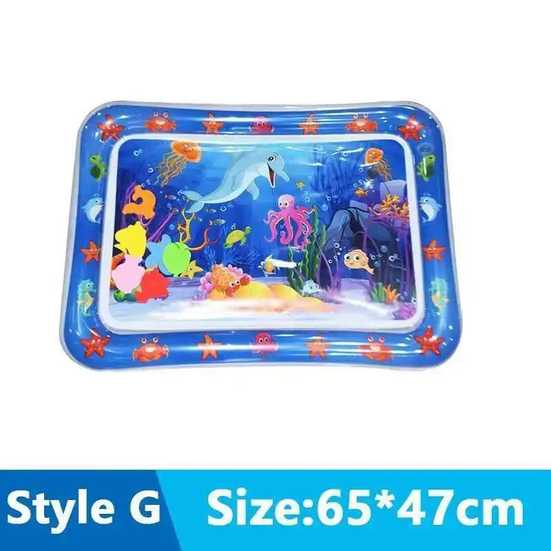 Interactive Cats Sensory Water Play Mat - Fun Inflatable Bed for Playtime with Fish Design