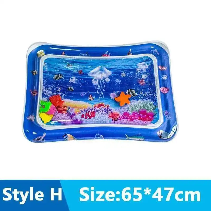 Interactive Cats Sensory Water Play Mat - Fun Inflatable Bed for Playtime with Fish Design
