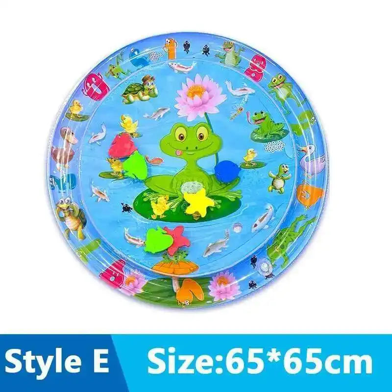 Interactive Cats Sensory Water Play Mat - Fun Inflatable Bed for Playtime with Fish Design