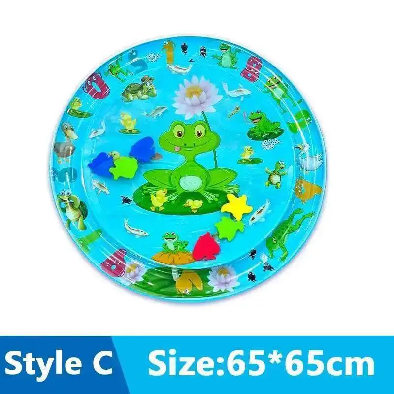 Interactive Cats Sensory Water Play Mat - Fun Inflatable Bed for Playtime with Fish Design