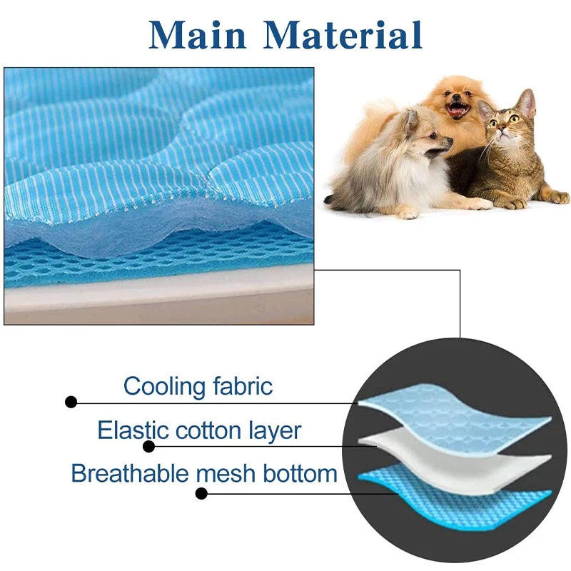 Keep Your Pets Cool and Comfortable This Summer with Our Extra Large Dog Cooling Mat - Perfect for Small and Big Dogs!