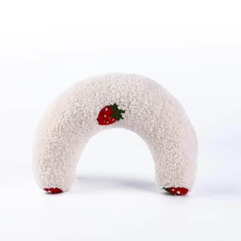 Cozy U-Shaped Cat Pillow - Fashionable Neck Protector for Deep Sleep and Comfort