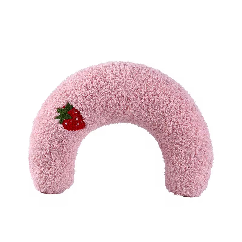 Cozy U-Shaped Cat Pillow - Fashionable Neck Protector for Deep Sleep and Comfort