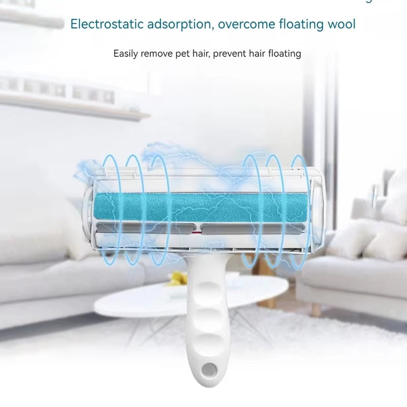 Effortless Pet Hair Removal: The Ultimate 2-Way Portable Lint Brush for Dogs and Cats