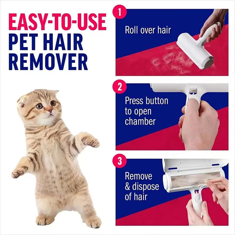 Effortless Pet Hair Removal: The Ultimate 2-Way Portable Lint Brush for Dogs and Cats