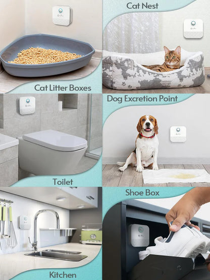 Transform Your Home with Downypaws 4000mAh Smart Cat Odor Purifier - The Ultimate Deodorizer for Litter Boxes and Pet Areas