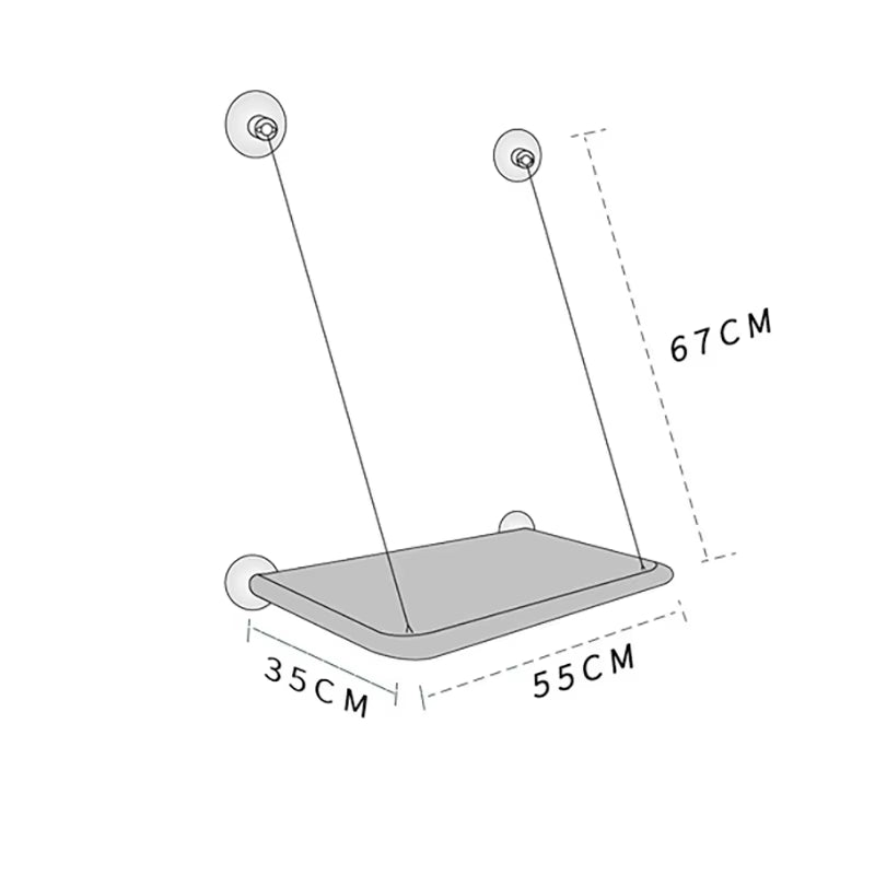 Cozy Up High: Aerial Cat Hammock Bed for Fun and Relaxation - Perfect Sunny Window Seat for Your Feline Friend!