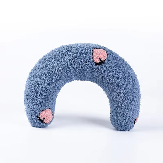 Cozy U-Shaped Cat Pillow - Fashionable Neck Protector for Deep Sleep and Comfort