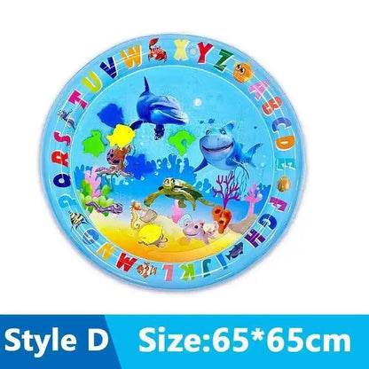 Interactive Cats Sensory Water Play Mat - Fun Inflatable Bed for Playtime with Fish Design