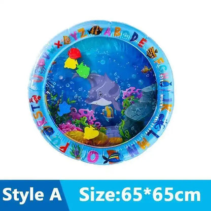 Interactive Cats Sensory Water Play Mat - Fun Inflatable Bed for Playtime with Fish Design