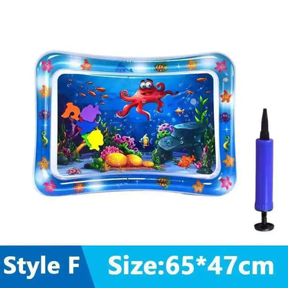 Interactive Cats Sensory Water Play Mat - Fun Inflatable Bed for Playtime with Fish Design