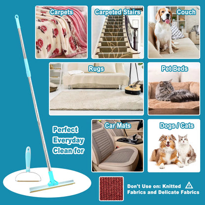 Say goodbye to pet hair! 🐾✨ Grab our adjustable carpet rake set for easy pet hair removal from floors and furniture! 💖🐶🐱 #PetCare #FurFreeHome