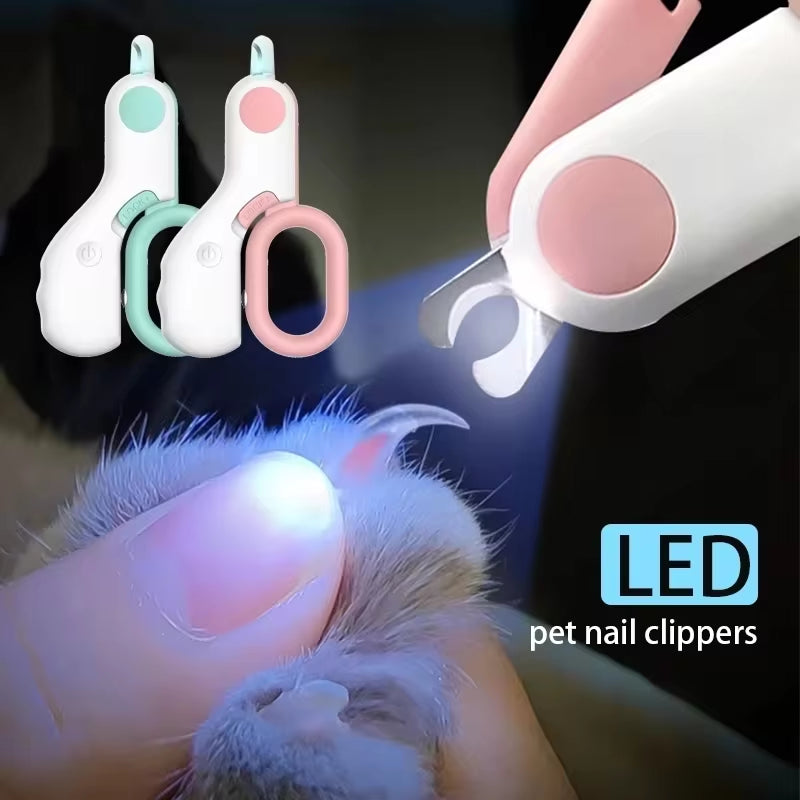Illuminate Grooming with Our Professional LED Pet Nail Clipper - Perfect for Cats and Small Dogs!