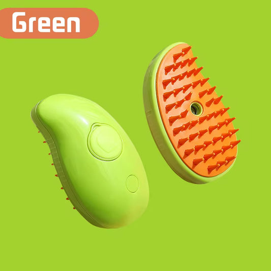 Transform Your Pet's Grooming Routine with the 3-in-1 Electric Cat & Dog Steam Brush - Effortless Hair Removal and Relaxing Massage!